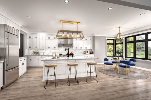 River & Sky Detached in Woodstock Kitchen-Rendering | Luxeprecon