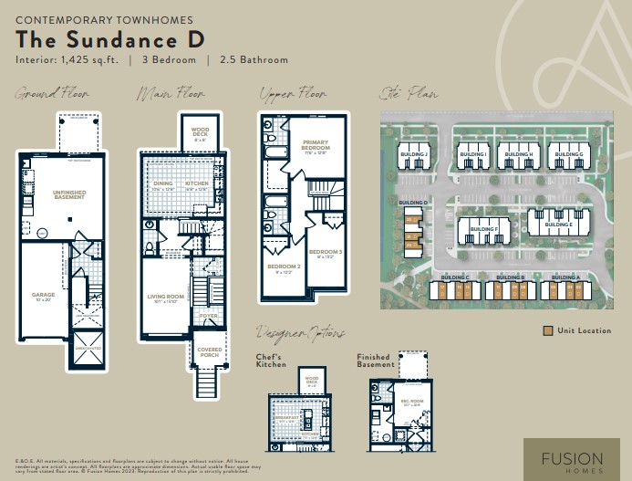 Contemporary Towns Floor Plans