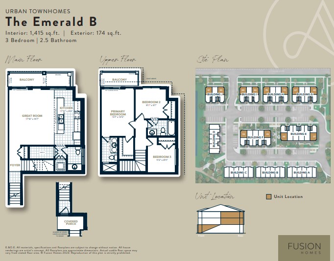 Urban Towns Floor Plans