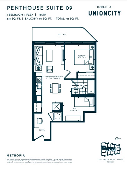 Union City Floor Plan - Tower 1