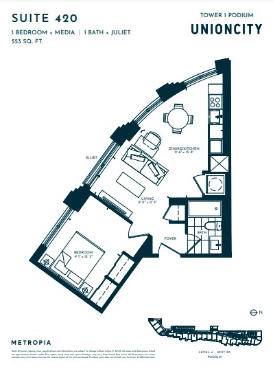 Union City Floor Plan - Tower 2