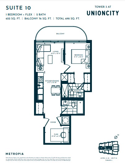 Union City Floor Plan - Tower 3